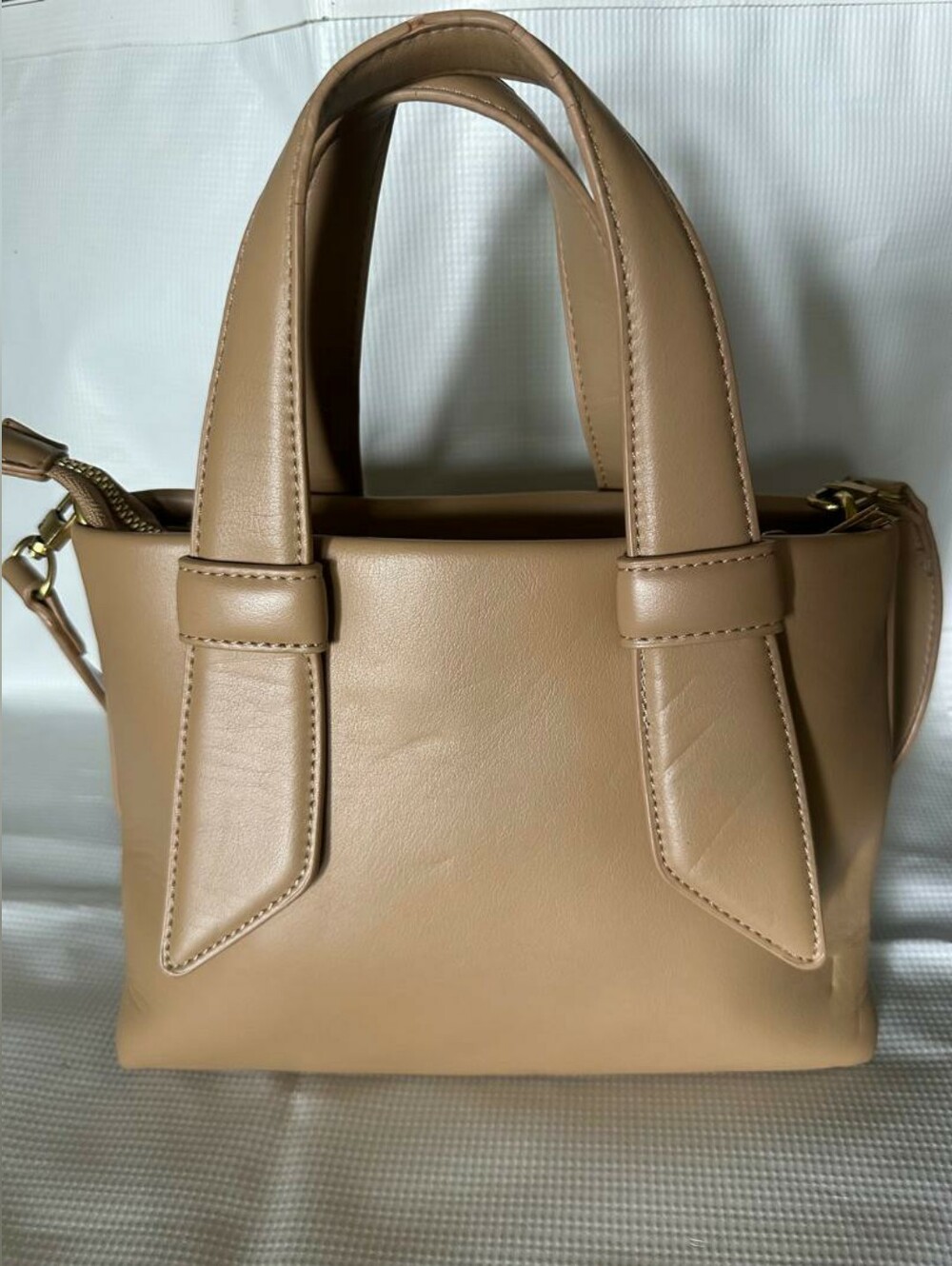 Madison West Tan Handbag with Removable Shoulder Strap Gorgeous Purse Tote